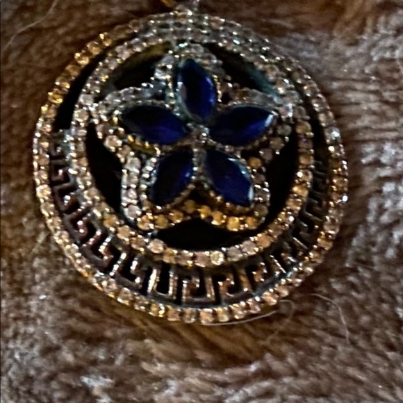 One of a kind Sterling and yellow gold natural gem stones - Picture 2 of 7